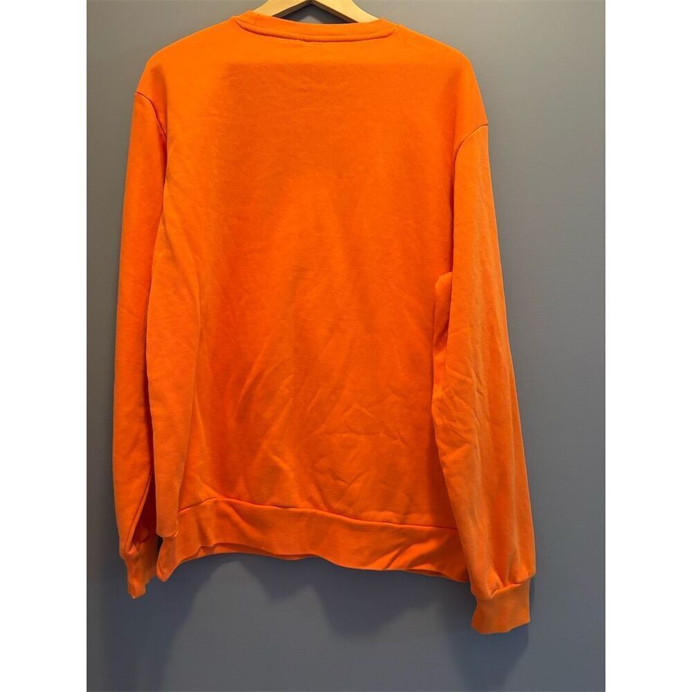 Mad Engine Unisex Oversized Halloween Pumpkin Sweatshirt Orange L - Picture 4 of 6